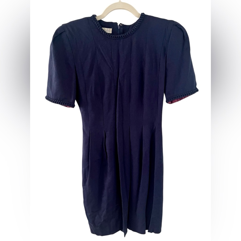 Vintage Ann Taylor navy blue dress
